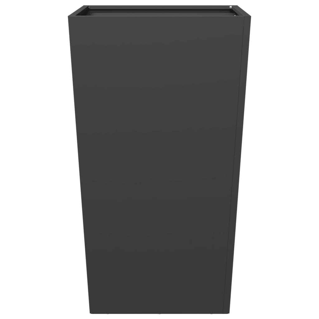vidaXL Pflanzkübel Schwarz 45x45x75 cm Stahl