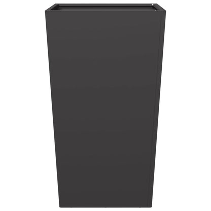 vidaXL Pflanzkübel Schwarz 45x45x75 cm Stahl