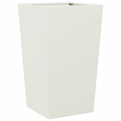 vidaXL Pflanzkübel 2 Stk. Weiß 45x45x75 cm Stahl