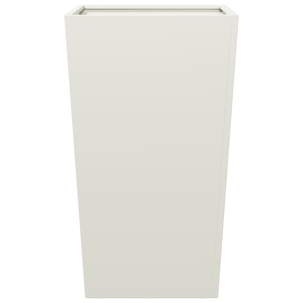 vidaXL Pflanzkübel 2 Stk. Weiß 45x45x75 cm Stahl