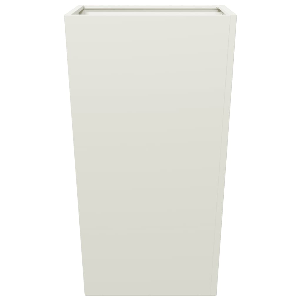 vidaXL Pflanzkübel 2 Stk. Weiß 45x45x75 cm Stahl