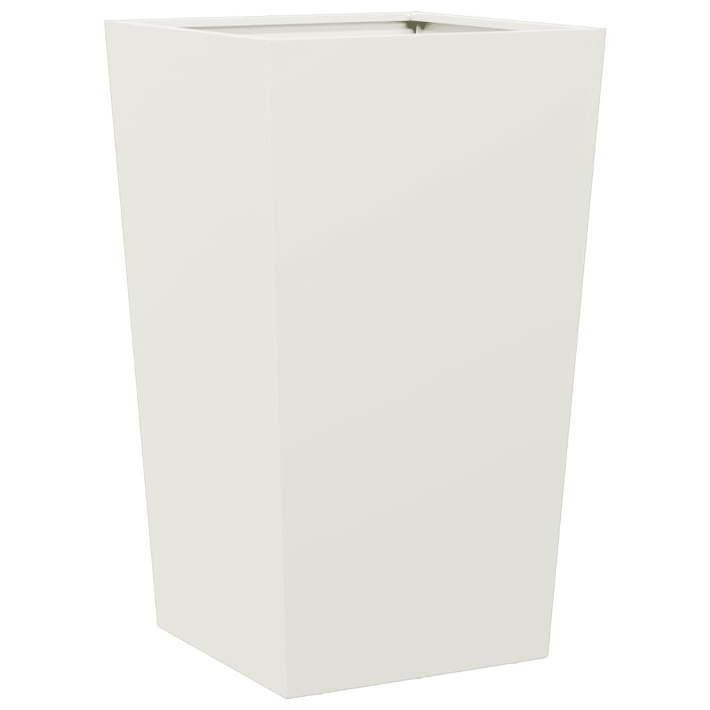 vidaXL Pflanzkübel 2 Stk. Weiß 45x45x75 cm Stahl