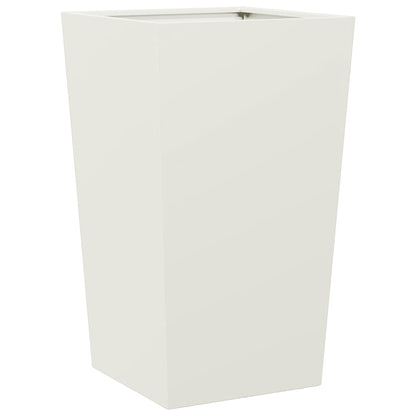 vidaXL Pflanzkübel 2 Stk. Weiß 45x45x75 cm Stahl