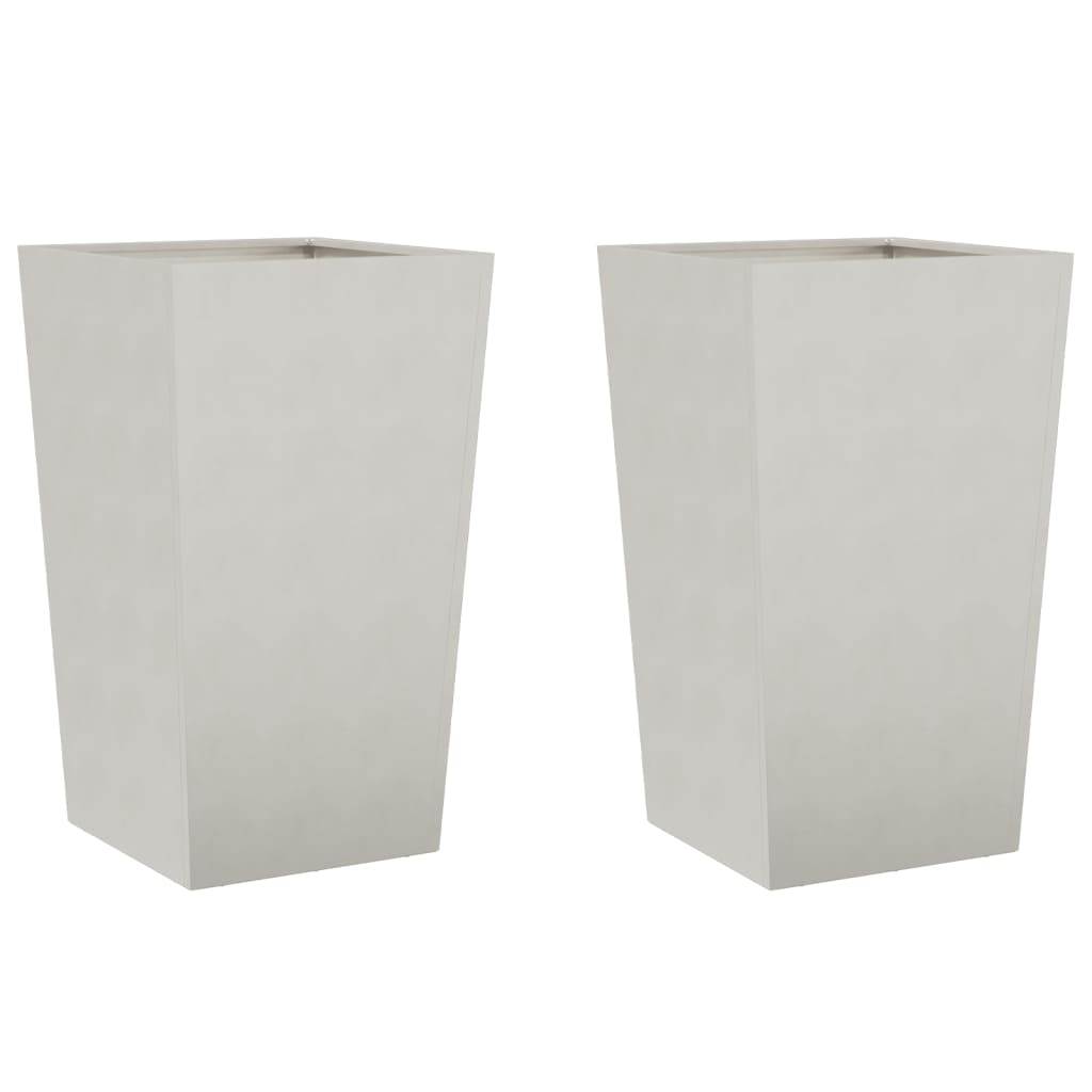 vidaXL Pflanzkübel 2 Stk. 45x45x75 cm Edelstahl