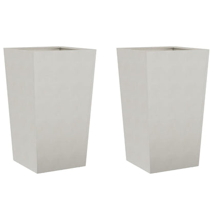 vidaXL Pflanzkübel 2 Stk. 45x45x75 cm Edelstahl