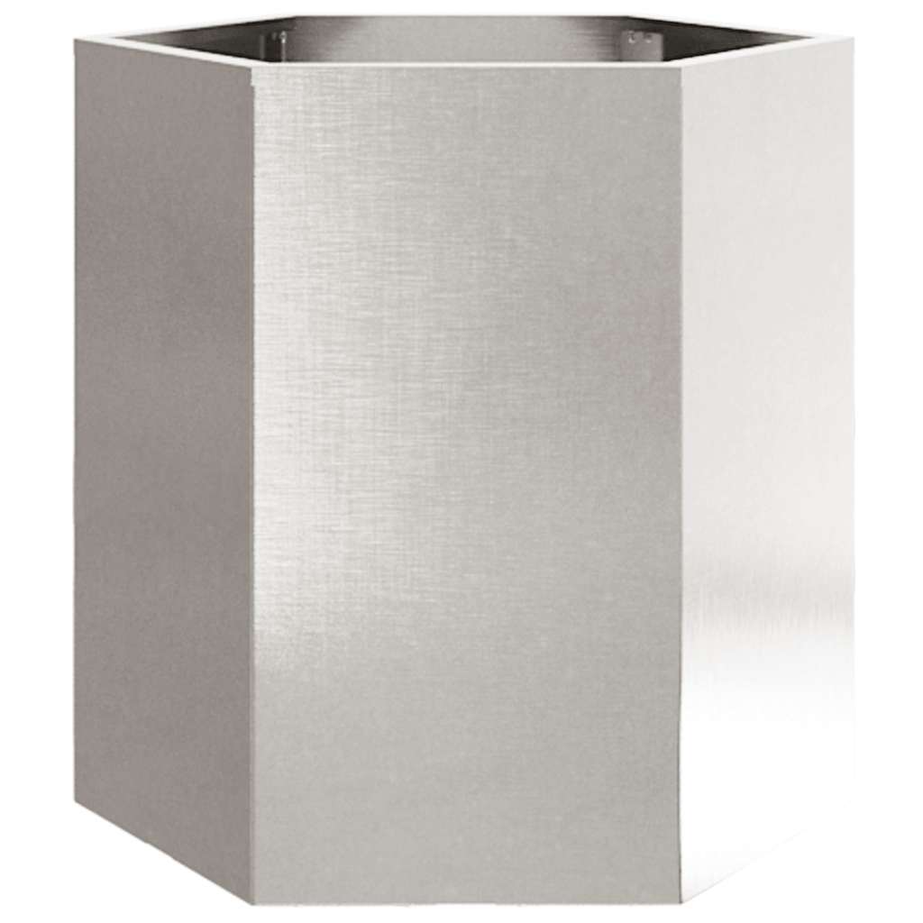 vidaXL Garten-Pflanzgefäße 2 Stk.Sechseckig 46x40x45 cm Edelstahl