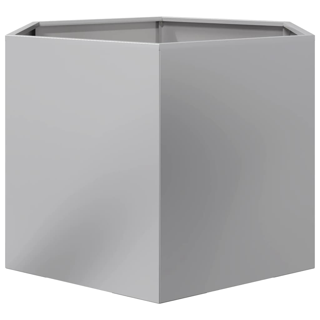 vidaXL Pflanzkübel Sechseckig 69x60x45 Verzinkter Stahl