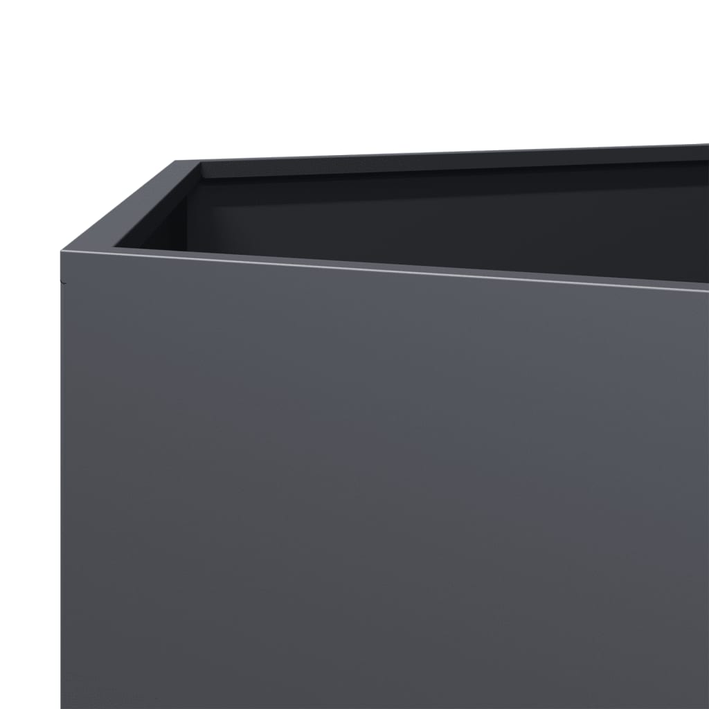 vidaXL Pflanzkübel Anthrazit Sechseckig 104x90x45 Stahl
