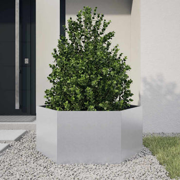 vidaXL Pflanzkübel Sechseckig 104x90x45 Verzinkter Stahl