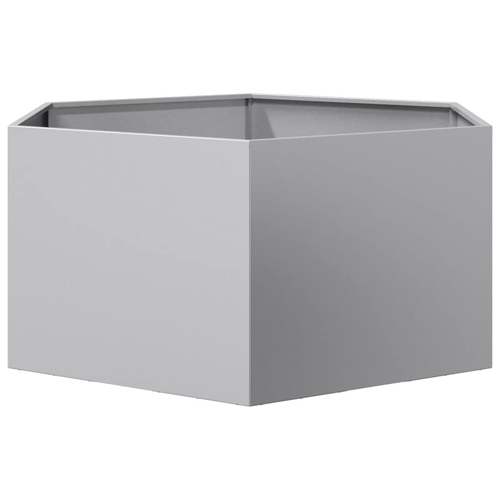 vidaXL Pflanzkübel Sechseckig 104x90x45 Verzinkter Stahl
