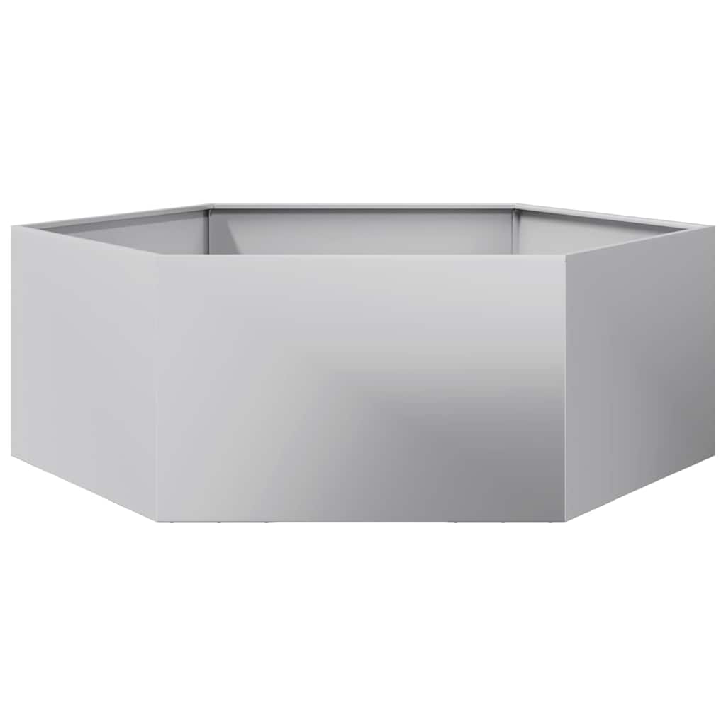 vidaXL Pflanzkübel Sechseckig 138x120x45 Verzinkter Stahl