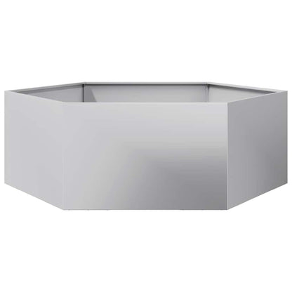 vidaXL Pflanzkübel Sechseckig 138x120x45 Verzinkter Stahl