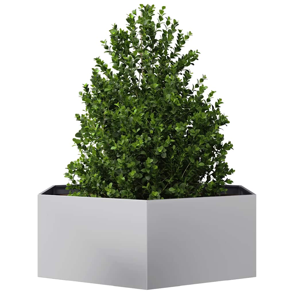 vidaXL Pflanzkübel Sechseckig 138x120x45 Verzinkter Stahl