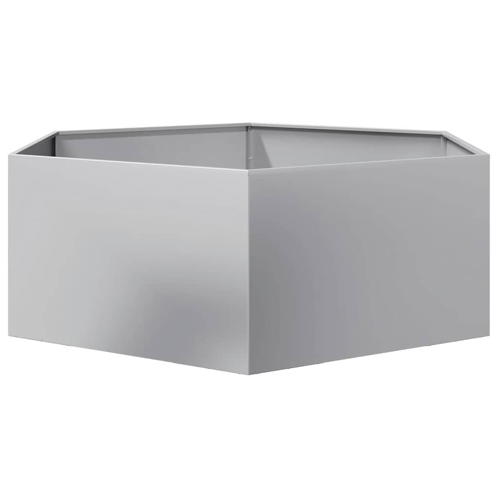 vidaXL Pflanzkübel Sechseckig 138x120x45 Verzinkter Stahl