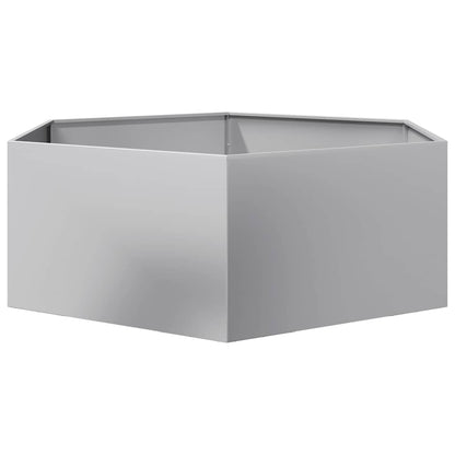 vidaXL Pflanzkübel Sechseckig 138x120x45 Verzinkter Stahl