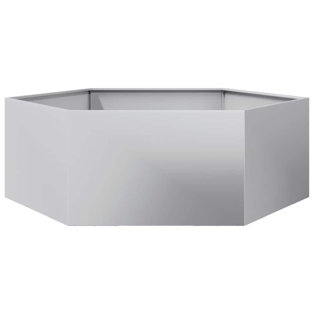vidaXL Pflanzkübel Sechseckig 138x120x45 Verzinkter Stahl