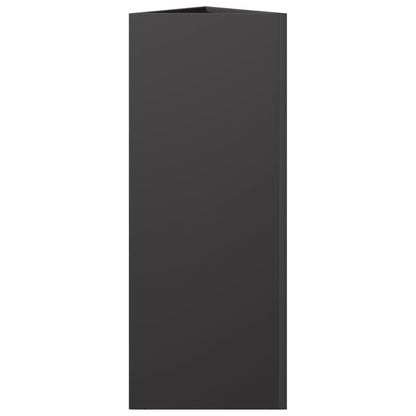 vidaXL Pflanzkübel Schwarz Dreieckig 30x26x75 cm Stahl