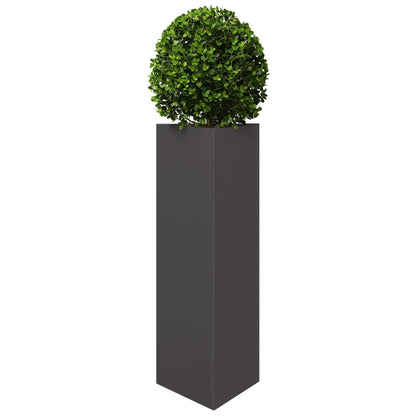 vidaXL Pflanzkübel 2 Stk. Schwarz Dreieckig 30x26x75 cm Stahl