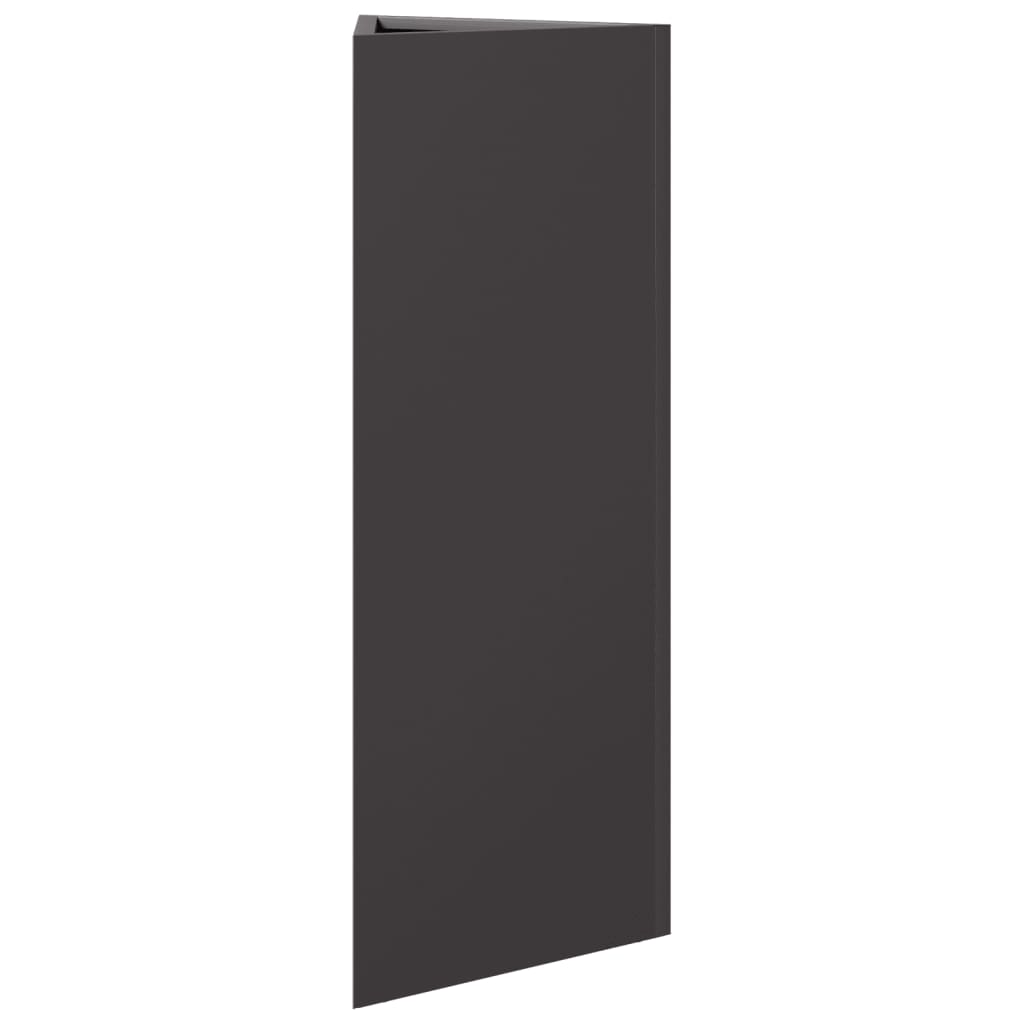 vidaXL Pflanzkübel 2 Stk. Schwarz Dreieckig 30x26x75 cm Stahl
