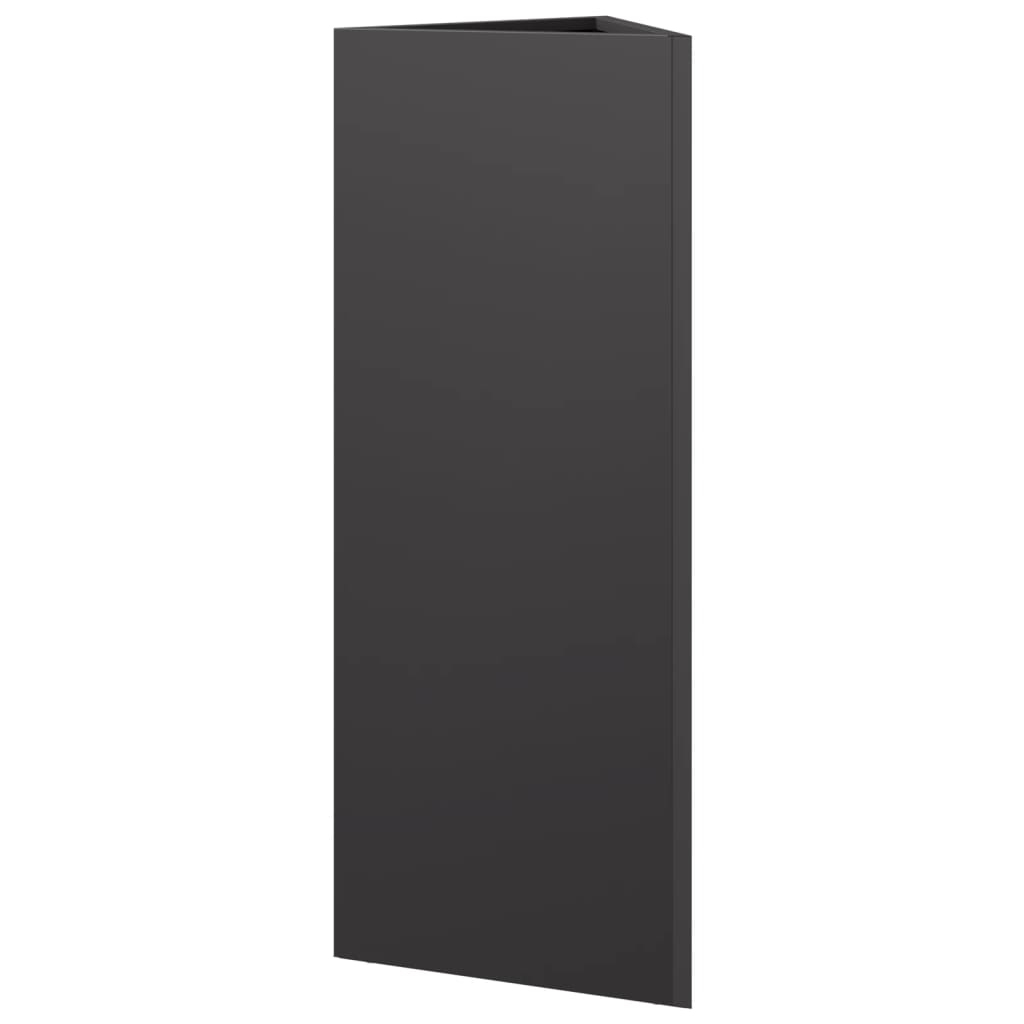 vidaXL Pflanzkübel 2 Stk. Schwarz Dreieckig 30x26x75 cm Stahl