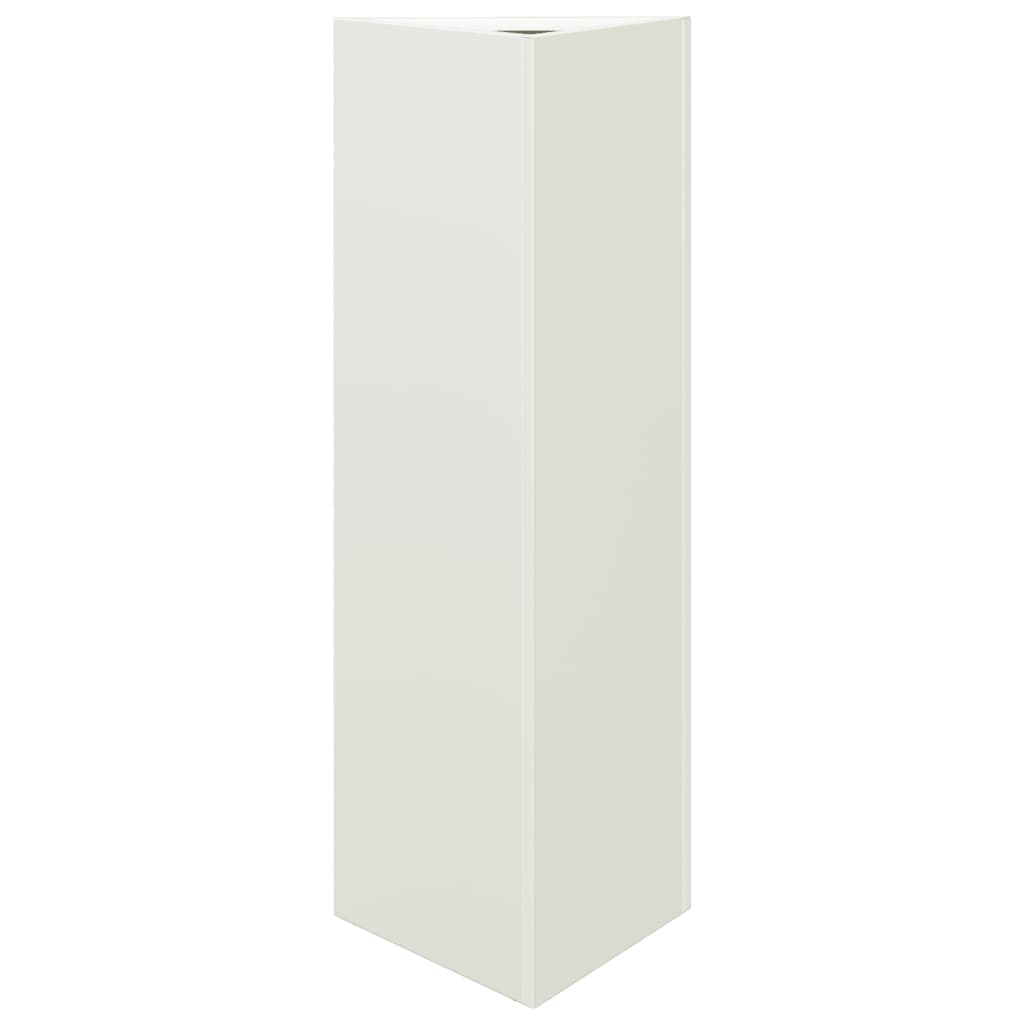 vidaXL Pflanzkübel 2 Stk. Weiß Dreieckig 30x26x75 cm Stahl