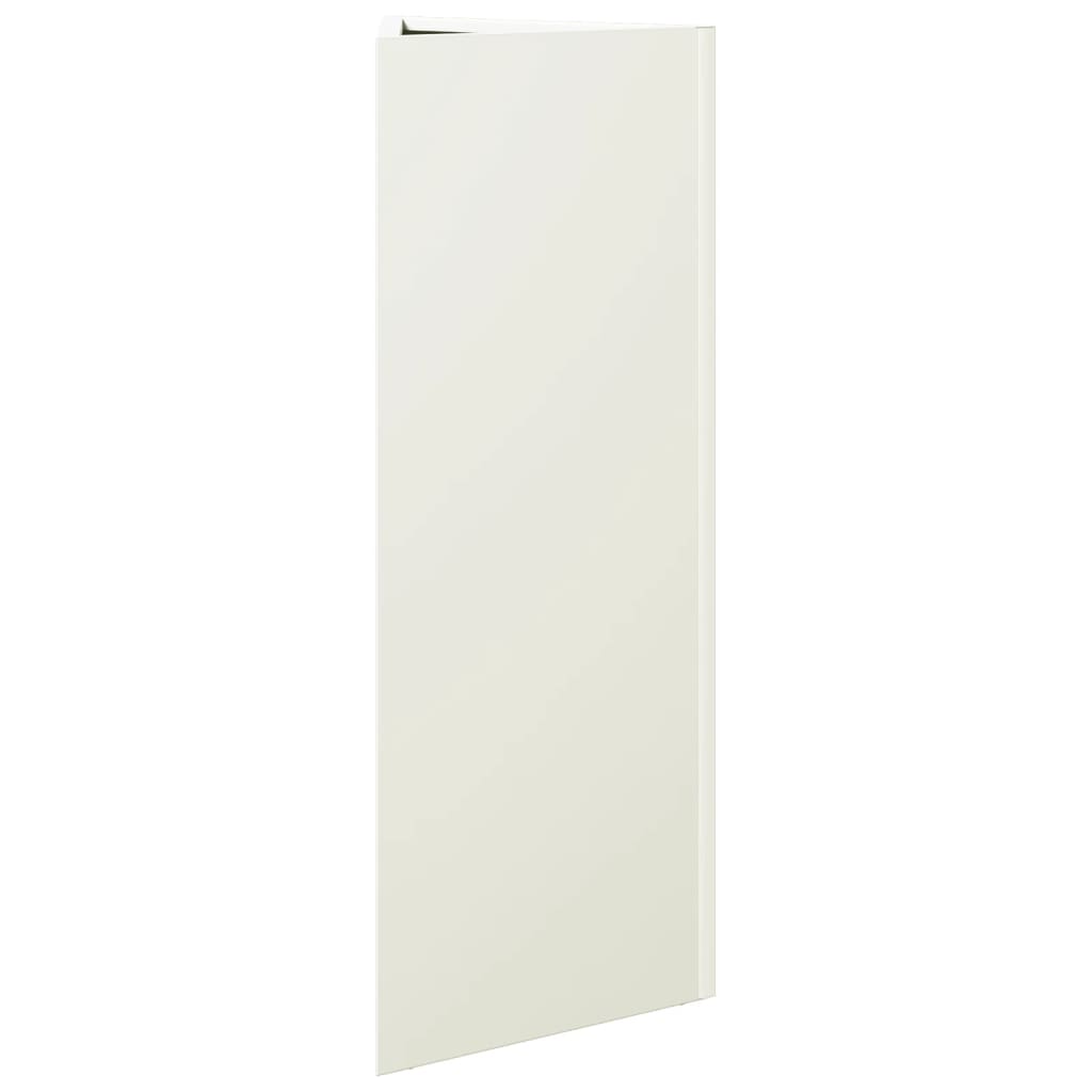 vidaXL Pflanzkübel 2 Stk. Weiß Dreieckig 30x26x75 cm Stahl