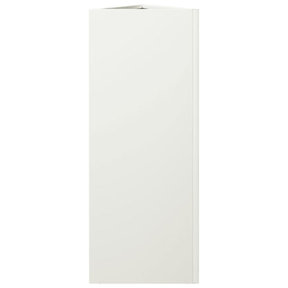 vidaXL Pflanzkübel 2 Stk. Weiß Dreieckig 30x26x75 cm Stahl