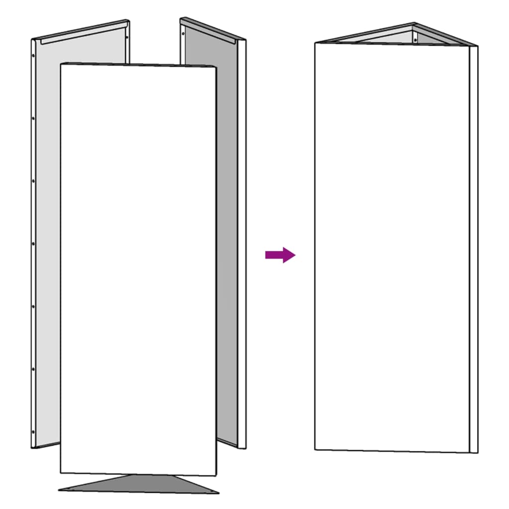 vidaXL Pflanzkübel 2 Stk. Weiß Dreieckig 30x26x75 cm Stahl