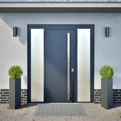 vidaXL Pflanzkübel 2 Stk. Anthrazit Dreieckig 30x26x75 cm Stahl
