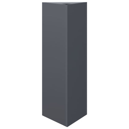 vidaXL Pflanzkübel 2 Stk. Anthrazit Dreieckig 30x26x75 cm Stahl