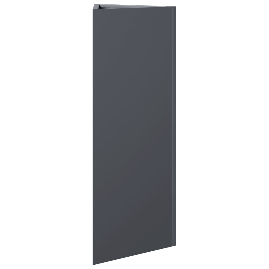 vidaXL Pflanzkübel 2 Stk. Anthrazit Dreieckig 30x26x75 cm Stahl
