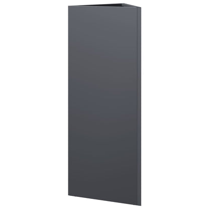 vidaXL Pflanzkübel 2 Stk. Anthrazit Dreieckig 30x26x75 cm Stahl
