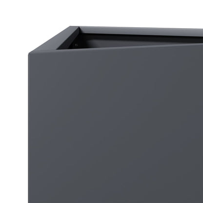 vidaXL Pflanzkübel 2 Stk. Anthrazit Dreieckig 30x26x75 cm Stahl