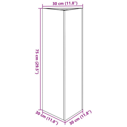 vidaXL Pflanzkübel 2 Stk. Olivgrün Dreieckig 30x26x75 cm Stahl
