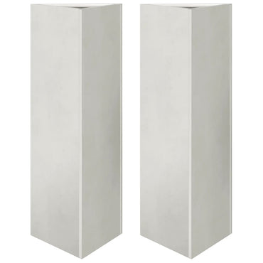 vidaXL Pflanzkübel 2 Stk. Dreieckig 30x26x75 cm Edelstahl