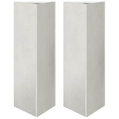 vidaXL Pflanzkübel 2 Stk. Dreieckig 30x26x75 cm Edelstahl