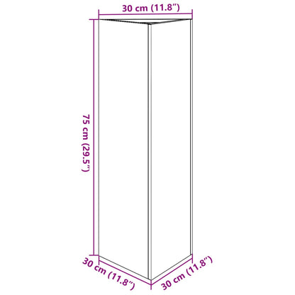vidaXL Pflanzkübel 2 Stk. Dreieckig 30x26x75 cm Edelstahl