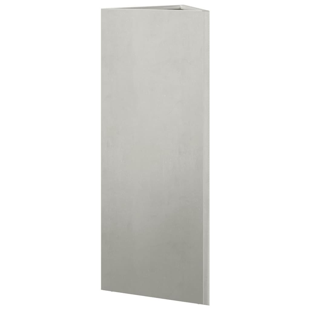 vidaXL Pflanzkübel 2 Stk. Dreieckig 30x26x75 cm Edelstahl