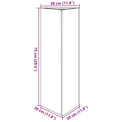 vidaXL Pflanzkübel Dreieckig 30x26x75 cm Verzinkter Stahl