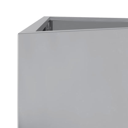 vidaXL Pflanzkübel 2 Stk. Dreieckig 30x26x75 cm Verzinkter Stahl