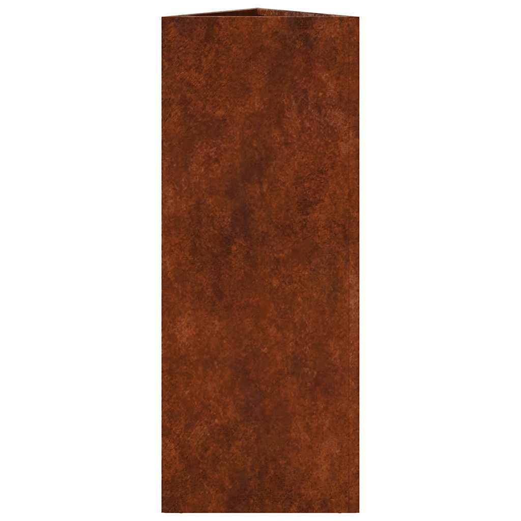 vidaXL Pflanzkübel 2 Stk. Dreieckig 30x26x75 cm Wetterfester Stahl