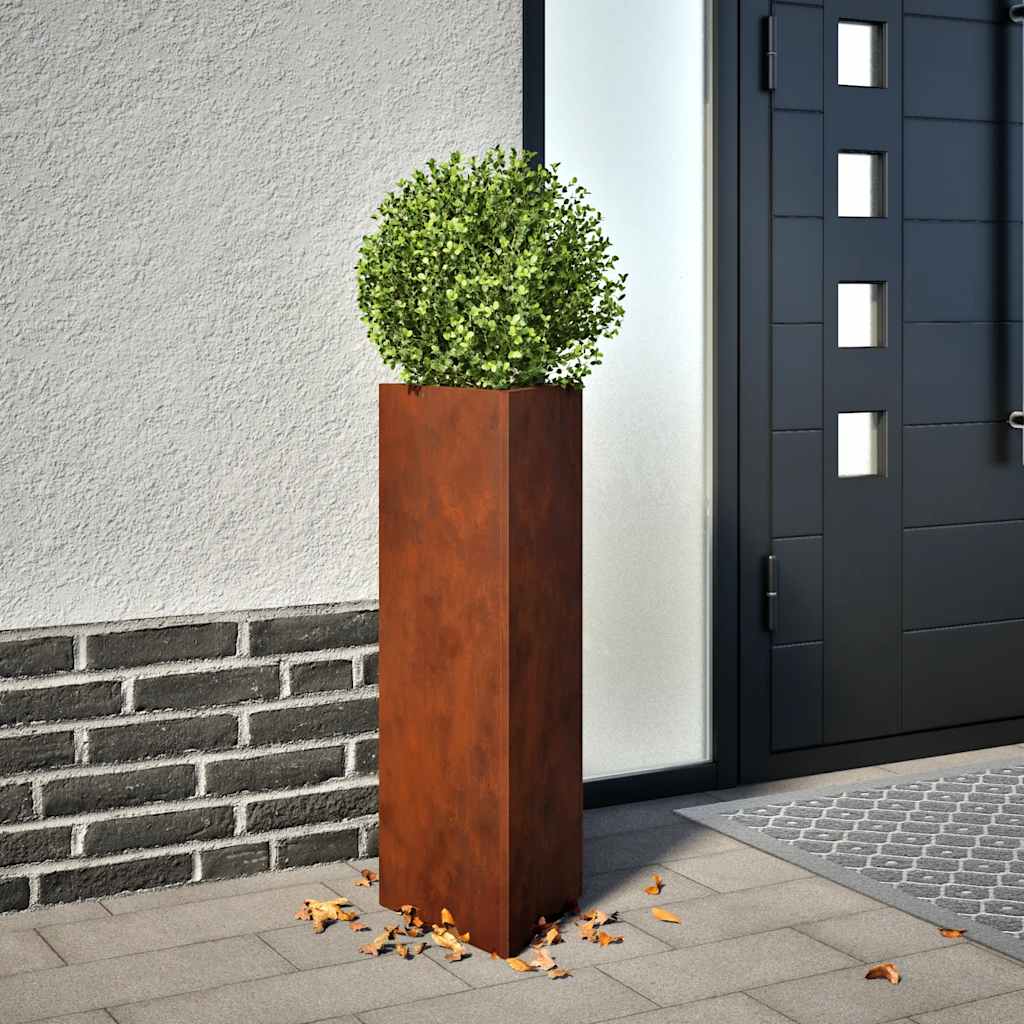 vidaXL Pflanzkübel 2 Stk. Dreieckig 30x26x75 cm Wetterfester Stahl