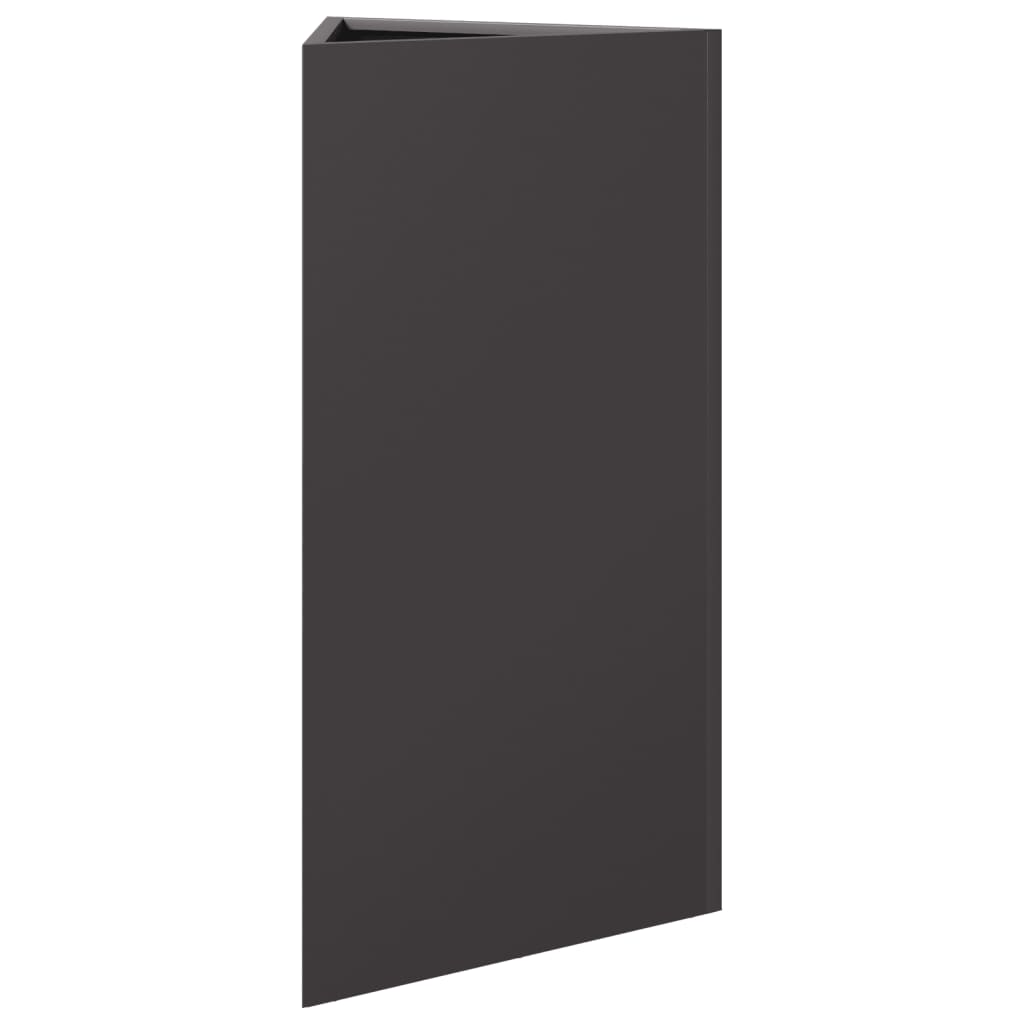 vidaXL Pflanzkübel Schwarz Dreieckig 40x34,5x70 cm Stahl