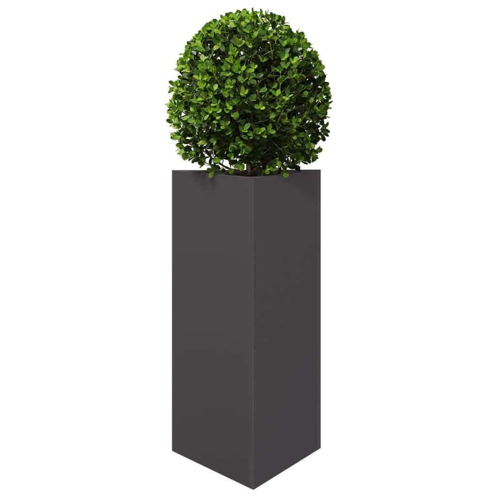 vidaXL Pflanzkübel 2 Stk. Schwarz Dreieckig 40x34,5x70 cm Stahl
