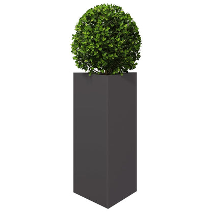 vidaXL Pflanzkübel 2 Stk. Schwarz Dreieckig 40x34,5x70 cm Stahl