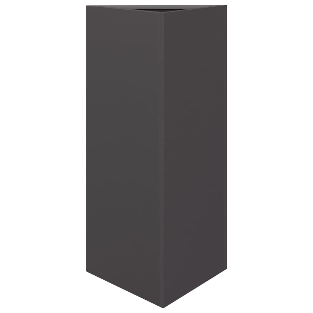 vidaXL Pflanzkübel 2 Stk. Schwarz Dreieckig 40x34,5x70 cm Stahl