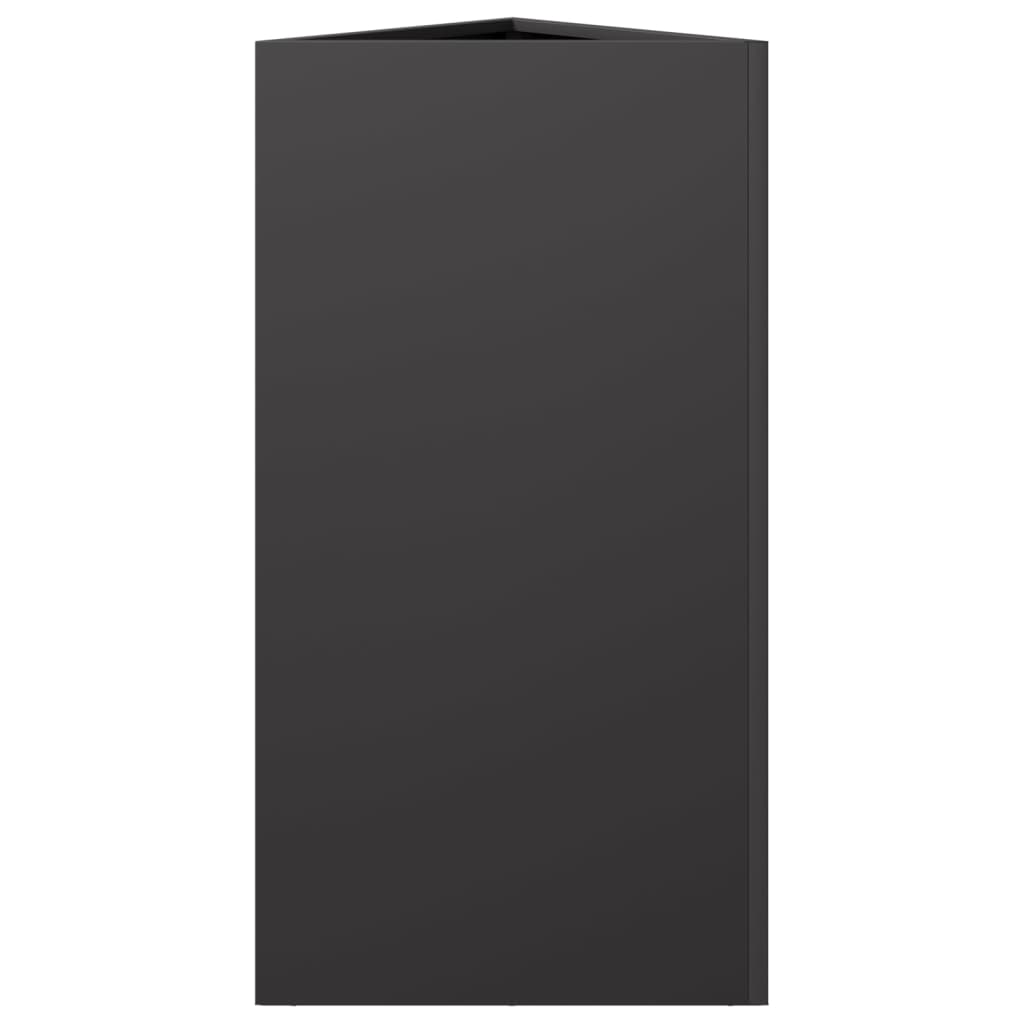 vidaXL Pflanzkübel 2 Stk. Schwarz Dreieckig 40x34,5x70 cm Stahl