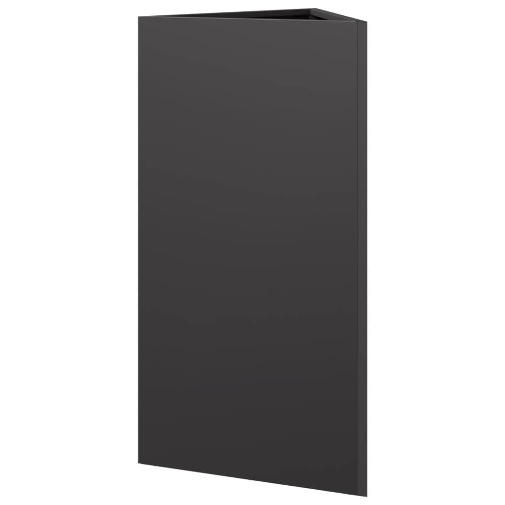 vidaXL Pflanzkübel 2 Stk. Schwarz Dreieckig 40x34,5x70 cm Stahl