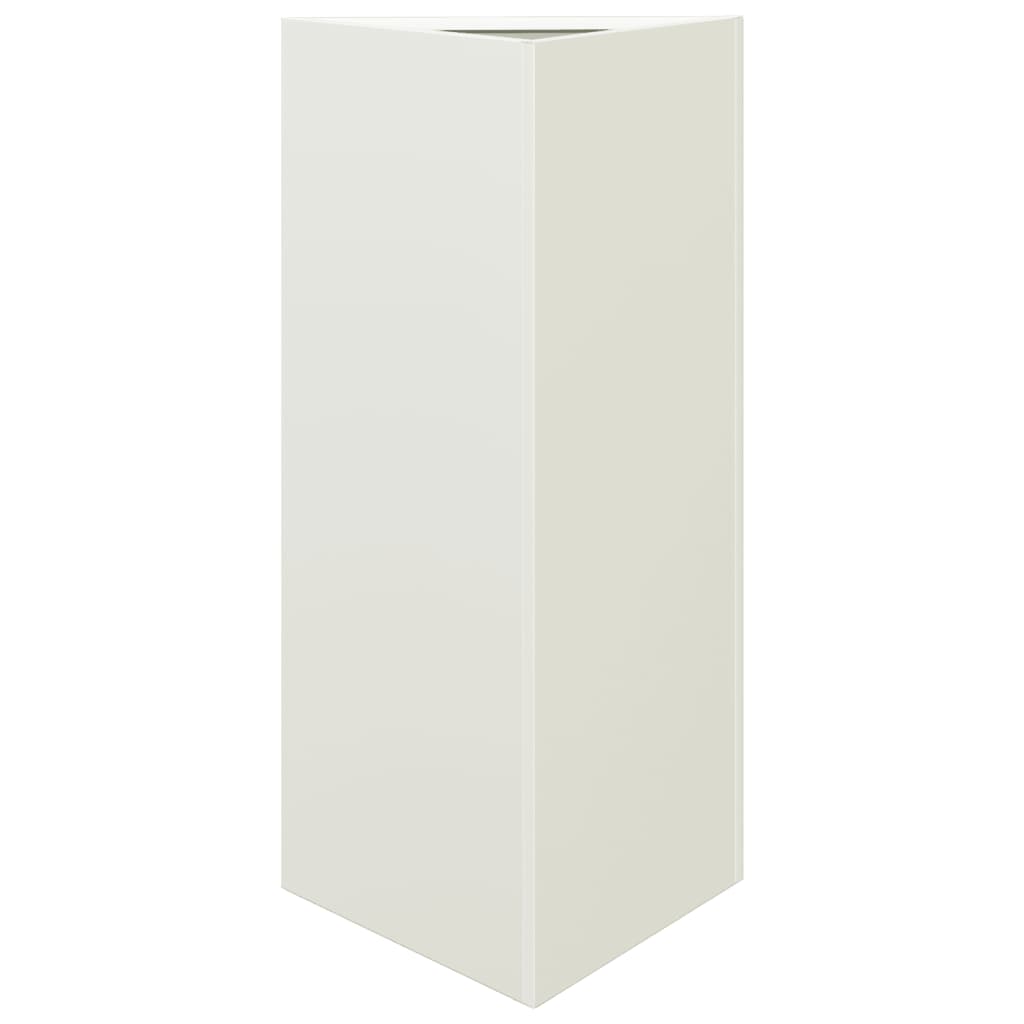 vidaXL Pflanzkübel Weiß Dreieckig 40x34,5x70 cm Stahl
