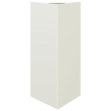 vidaXL Pflanzkübel Weiß Dreieckig 40x34,5x70 cm Stahl